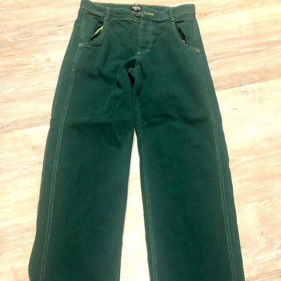man boohoo Other - Boohoo‎ Man Dark Green stretch Men’s Size jeans 30R leg 30 Inseam